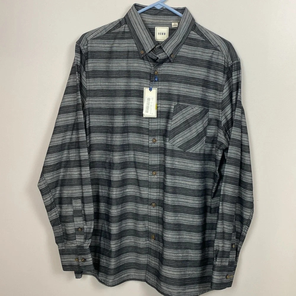 🌸ROWM Button Down Striped Shirt for men
